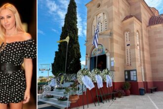 Σε κλίμα συγκίνησης το τελευταίο αντίο στη Γωγώ Μαστροκώστα: Χέρι χέρι ο Τραϊανός Δέλλας με την κόρη του, συντετριμμένες η μητέρα και η αδερφή της