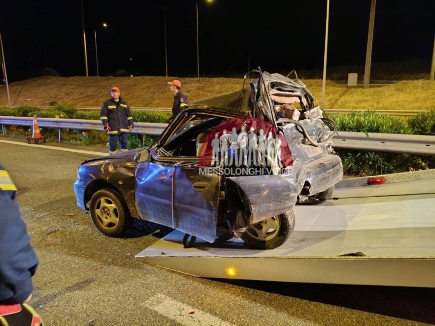 Τραγωδία στην Ιόνια Οδό – Νεκρός οδηγός μετά το σοβαρό τροχαίο στον κόμβο Κουβαρά