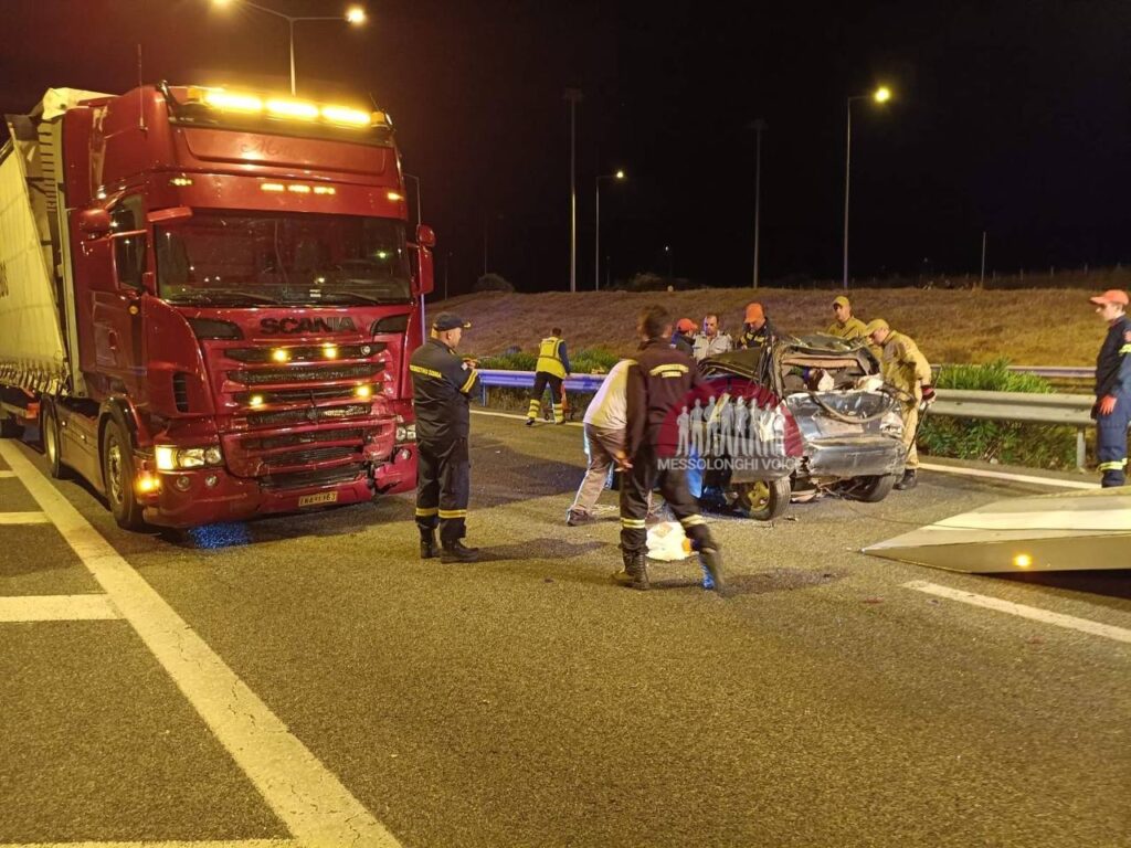 Τραγωδία στην Ιόνια Οδό – Νεκρός οδηγός μετά το σοβαρό τροχαίο στον κόμβο Κουβαρά
