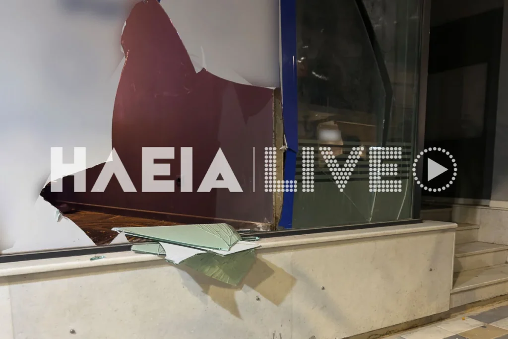 Πύργος: Άγριο επεισόδιο – Έσπασαν βιτρίνα καταστήματος