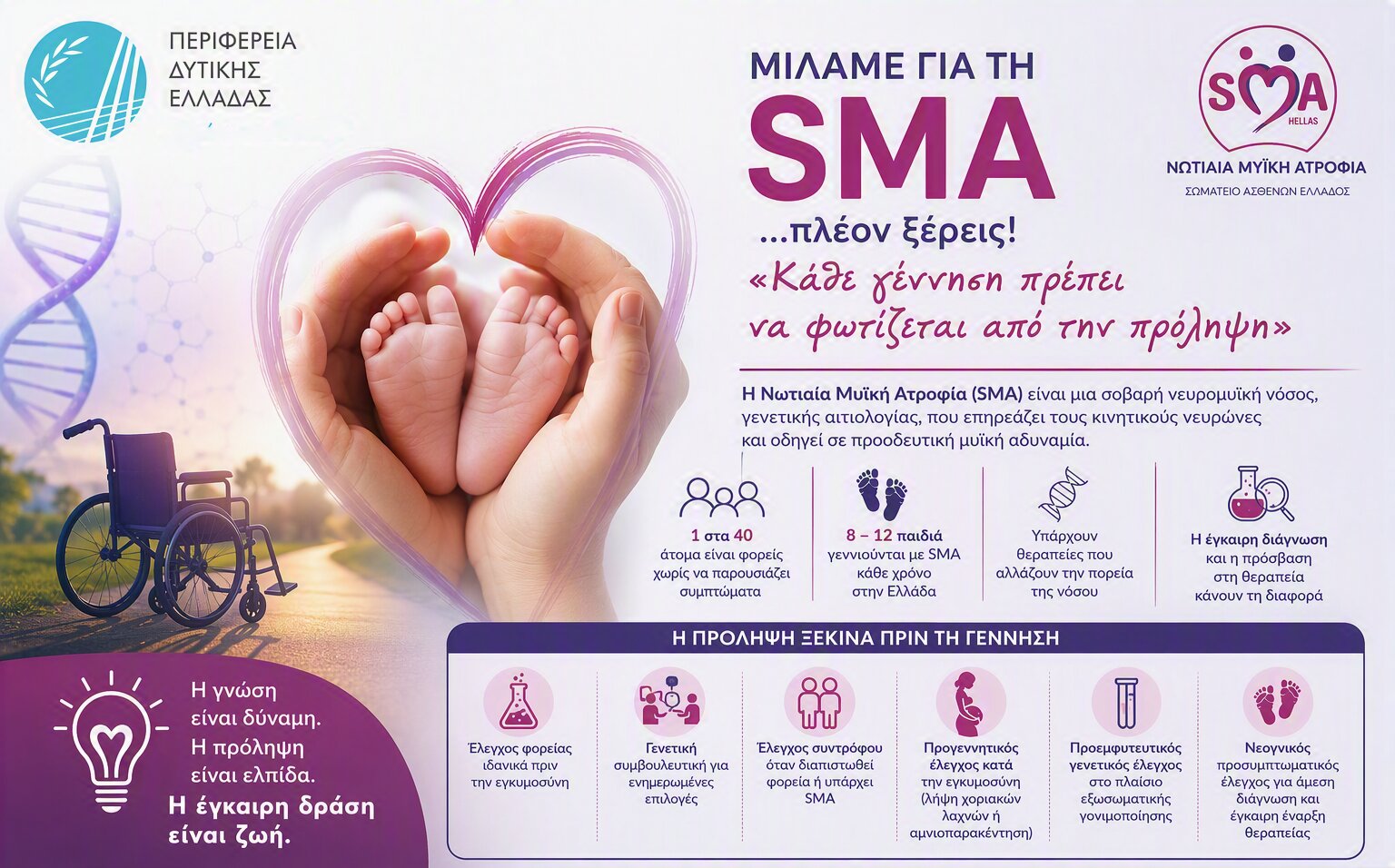 Η Περιφέρεια Δυτικής Ελλάδας στο πλευρό του SMA HELLAS – Εκστρατεία ενημέρωσης για τη Νωτιαία Μυϊκή Ατροφία