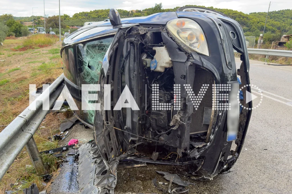 Ηλεία: Μετωπική σύγκρουση στην Εθνική Οδό – Έξι τραυματίες, ανάμεσά τους δύο παιδιά, φωτιά στο ένα αυτοκίνητο (Φωτό + Βίντεο)