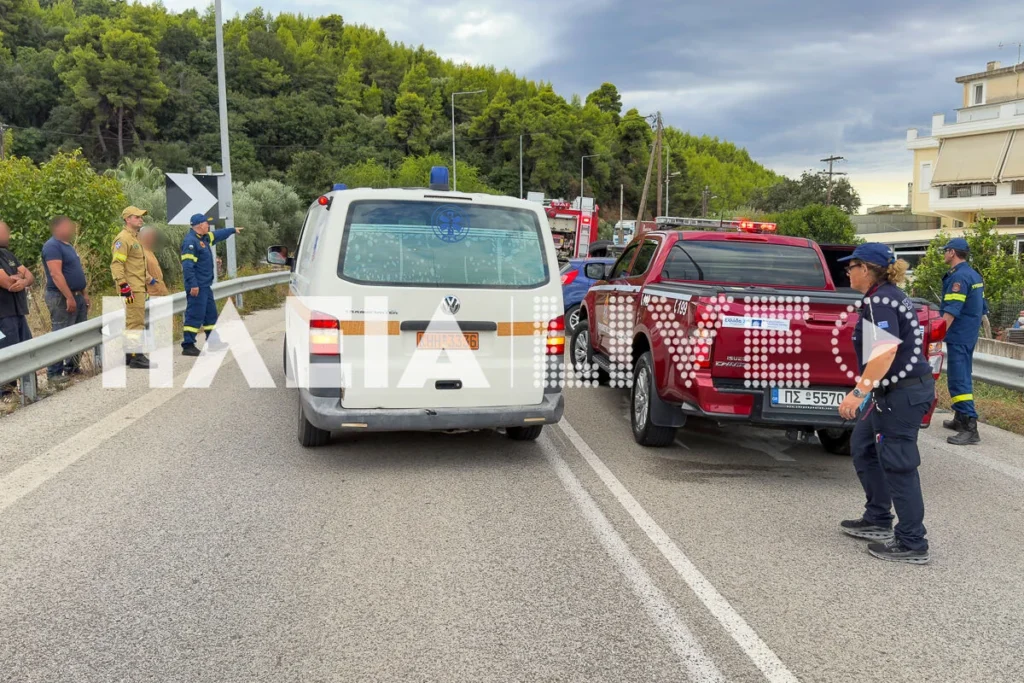 Ηλεία: Μετωπική σύγκρουση στην Εθνική Οδό – Έξι τραυματίες, ανάμεσά τους δύο παιδιά, φωτιά στο ένα αυτοκίνητο (Φωτό + Βίντεο)