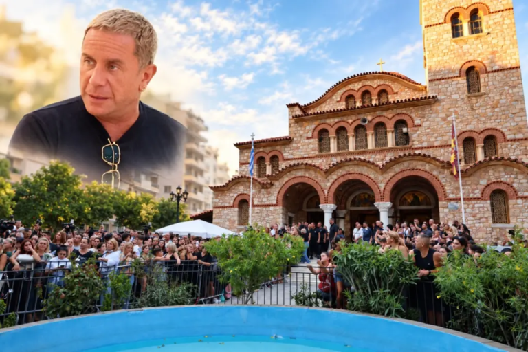 Με τραγούδια, λουλούδια και ζεϊμπέκικα το τελευταίο χειροκρότημα στον Γιώργο Μαζωνάκη στη Νίκαια, live από τον ναό της Αγίας Τριάδας