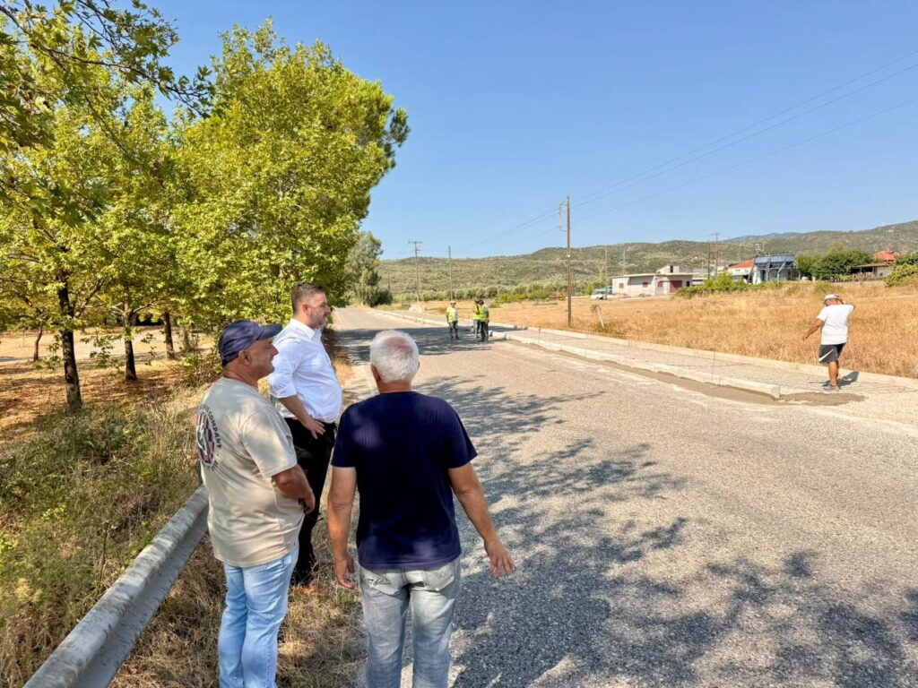 Αυτοψία Μαυρομμάτη στο Ματσούκι – Σε εξέλιξη η αναβάθμιση της εισόδου του χωριού (φωτό)