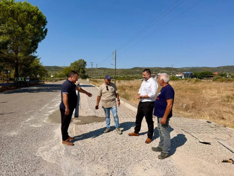 Αυτοψία Μαυρομμάτη στο Ματσούκι – Σε εξέλιξη η αναβάθμιση της εισόδου του χωριού (φωτό)