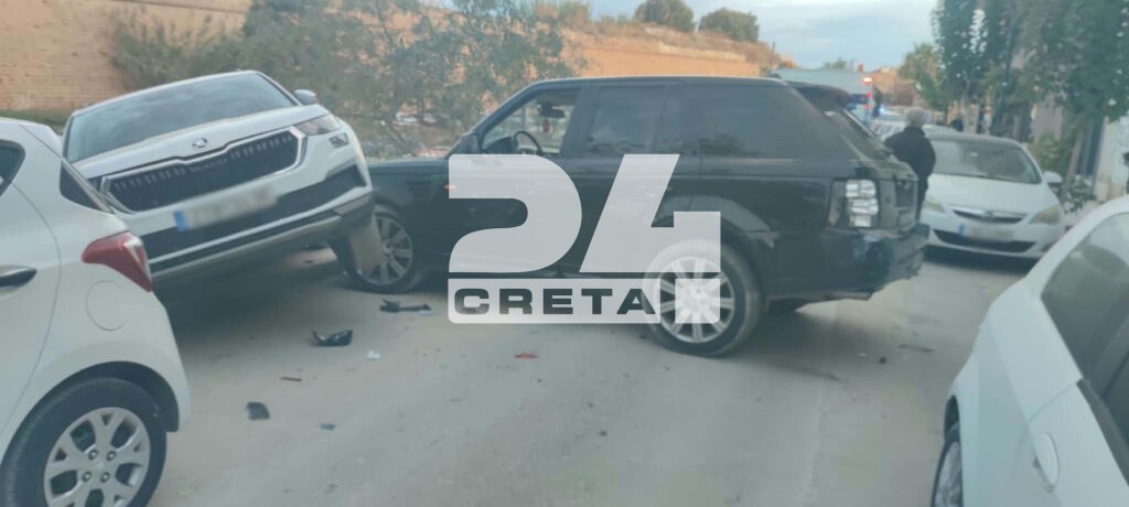 Τρελή πορεία τζιπ στα Χανιά: Παρέσυρε πέντε αυτοκίνητα – Το ένα κρέμασε πάνω από πάρκινγκ
