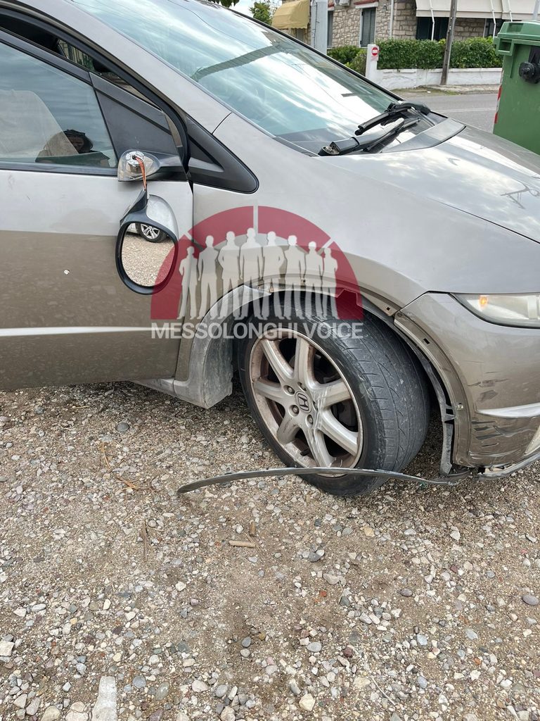 Τροχαίο στο Αιτωλικό: Μηχανάκι συγκρούστηκε με αυτοκίνητο