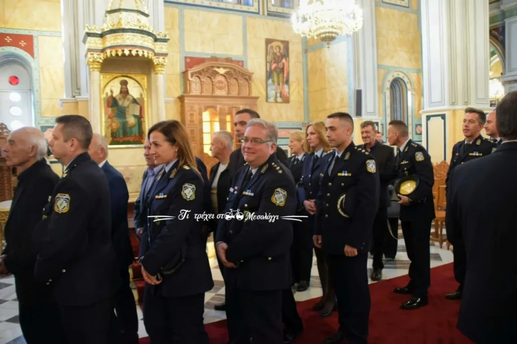 O προστάτης της ΕΛΑΣ Αγιος Αρτέμιος τιμήθηκε και φέτος στο Μεσολόγγι (φωτο)