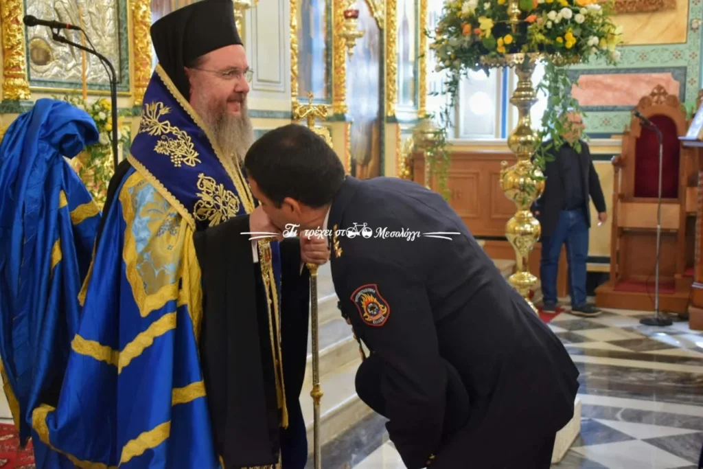 O προστάτης της ΕΛΑΣ Αγιος Αρτέμιος τιμήθηκε και φέτος στο Μεσολόγγι (φωτο)